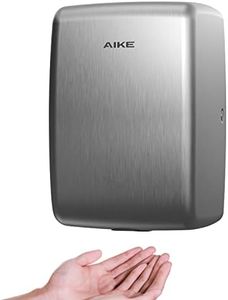 AIKE UL Approved Compact Jet Hand Dryer Hard-Wired Friendly, 1350W 120V Brushed Stainless Steel Model AK2803D