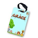 Customized Luggage Tag for travel / school - Animals - Personalize with Name - MDF Material - 2.5 * 3.75 inches - Multi Color - Single side print - Mom's Charm - for kids and adults - any design possible