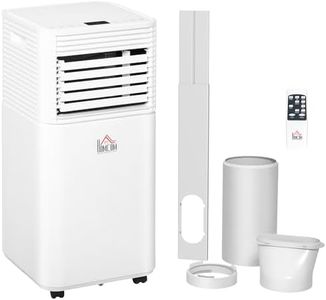 HOMCOM 9000 BTU Portable Air Conditioner for Cooling Dehumidifier Fan, Air Conditioning Unit for Room up to 18m², with Remote, 24H Timer, Window Mount Kit, R290, A Energy Efficiency, 1010W