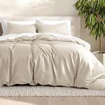 Bare Home Duvet Cover King/Cal King Size - Premium 1800 Super Soft Duvet Covers Collection - Lightweight, Cooling Duvet Cover - Soft Textured Bedding Duvet Cover (King/Cal King, Sand)