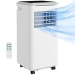 HOMCOM 9,000 BTU Portable Air Conditioner, Smart Home WiFi Compatible, 4-in-1 Air Conditioning Unit, Dehumidifier, Fan with Remote, 24H Timer, Window Venting Kit, 20m², R290, A Energy Efficiency