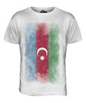 Candymix - Azerbaijan Faded Flag - Mens T Shirt Top T-Shirt, Size Medium, Colour White