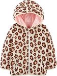 Simple Joys by Carter's Girls' Puffer Jacket, Beige Pink Leopard Print, 3T