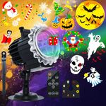 MOSSNDAR Halloween Projector Outdoor, 96 Patterns LED Christmas Projector Light with Remote Control & Timer, Waterproof Light Projector Outside Indoor for Party Birthday New Year Halloween Decoration