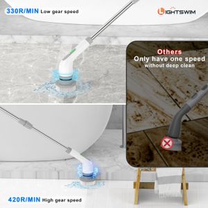 Electric Spin Scrubber 7-in-1 Cleaning Brush – Cordless Power Scrubber