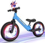 EagleStone Colorful Lighting Toddler Balance Bike 2 Year Old,Age 2 to 5 Years Old,Lightweight Toddler Bike with Inflatable Tires and Adjustable Seat, 2 3 4 5 Year Old Boys Girls Birthday Gift,Blue