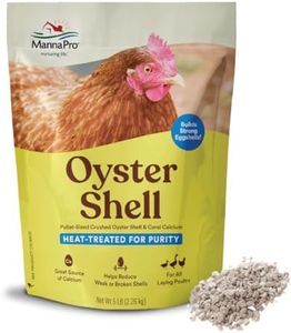 Manna Pro Crushed Oyster Shell - Calcium Supplement for Laying Hens - Chicken Feed for Egg-Laying Chickens - 5 lbs