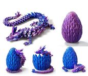 Wlankifyer 3D Printed Dragon Egg, 12'' Mystery Crystal Dragon Egg Fidget Toys Full Articulated Dragon Home Office Decor Executive Desk Toys for Autism/ADHD