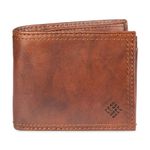 Columbia Men's Everyday Bifold Wallet-Multiple Card Slots, Id Window, Light Brown, One Size