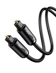 UGREEN Toslink Optical Cable with Round Design, Digital Audio Cable Compatible with Home Cinema, Stereo, Soundbar, TV, PS4, Xbox etc. (1 m)
