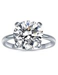 IMOLOVE 4ct Moissanite Engagement Ring Wedding Solitaire Ring for Women Lab Created Diamond Promise Ring for her-65-4CT