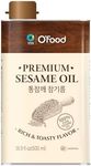 Chung Jung One O’Food Premium Sesame Oil, 16.91 Fl Oz, 100% Pure Sesame Seed Oil, Korean-Style Toasted, Rich and Nutty Flavor, Good for Cooking, Stir-fry, Noodles, Dressing, Drizzle