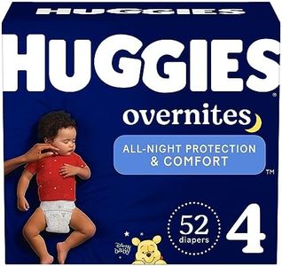 Huggies Size 4 Overnites Baby Diapers: Overnight Diapers, Size 4 (22-37 lbs), 52 Ct