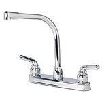 Builders Shoppe RV Mobile Home Non-Metallic High 1200CP Rise Swivel Kitchen Sink Faucet, Chrome Finish