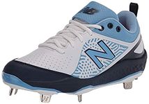 New Balance Women's Fresh Foam Velo V2 Metal Softball Shoe, Navy/Carolina Blue/White, 5