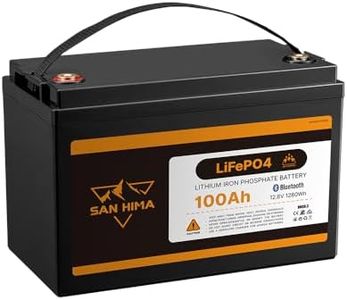 SAN HIMA 12V 100Ah Lithium Battery Smart Bluetooth with Self Heating - Deep Cycle Rechargeable LiFePO4 Battery Built-in BMS, Lithium Iron Phosphate Battery for RV Solar Boat Marine Camping