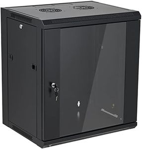 Tedgetal 12U Wall Mount Server Cabinet Network Rack Enclosure Locking Glass Door