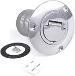 CNRAQR 2"(50mm) Boat Gas/Fuel/Diesel/Water/Waste Deck Fill/Filler with Keyless Cap Tank Keyless Cap Marine Mirror-Polished 316 Stainless Steel Hardware for Boat Yacht