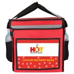 HOT DELIVERY BAG Cooler Polyester Food Delivery Bag - Red 45 liters (16 X 16 X 16 inch)