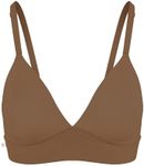 Harper Wilde Bliss Triangle Bralette – Ultra-Soft, Lightweight Bralette for Women with No Cups, No Wires, No Padding 3X Large, Brown