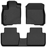 Findway F100 3D Car Floor Mat/Liner (TPE Rubber) Compatible with Honda HR-V 2023-2024, All Weather, Laser Scanned, Great Coverage. for 1st & 2nd Row - Black