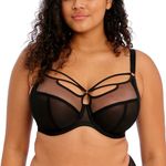 Elomi Women's Sachi Strappy Underwire Plunge Bra, Black, 34GG