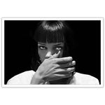 AWTJIS Black and White Comedy Movies Pulp Fiction Poster Uma Thurman Funny Bathroom Decor Wall Art Picture Canvas Print Modern Family Bedroom Decor 60x90cm-Unframed