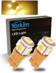 Yorkim 194 LED Bulbs Amber Super Bright 5th Generation, T10 LED Bulbs, 168 LED Bulb, W5W LED Bulbs for Car Interior Dome Map Door Courtesy License Plate Lights W5W 2825, Pack of 2