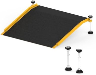 MEIGESI Adjustable Aluminum Threshold Ramp, 31.5" Lx26 W,400 lbs Capacity