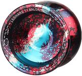 Ball Bearing High-Precision Professional Unresponsive Yoyo, Aluminum Yo-Yo for Kids Adults with 1 Glove and 5 Yoyo Strings (Mixed Color Red)