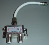 electrosmart 2 Way Satellite LNB Frequency - 2.4Ghz Splitter with Patch Lead - Please see full product details below for suitability and limitations of use