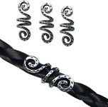 Spiral Antiqued Viking Hair Beads Beard Jewellery Dreadlock Hair Accessories Small Viking Hair Beads Jewellery Hair accessories Nordic Jewellery 4Pcs/set