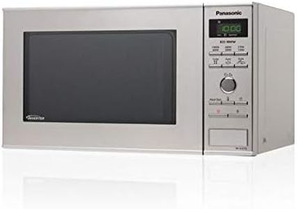 Panasonic NN-SD27HSGTG Mikrowellenherd mit Glasdrehteller, 23 l, 1000 W, 10 automatische Programme, automatisches Auftauen, 6 Leistungsstufen, Timer, digitales LED-Display, Edelstahl & Silber