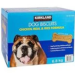 Kirkland Signature Dog Biscuits Chicken Meal and Rice Formula for Dogs Net Wt 6.8 Kg, 6.8 Kilogram