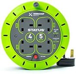 STATUS 4 Socket Cable Reel | 5m Gre