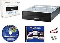 Produplicator Pioneer BDR-2213 Internal 16x Blu-ray Writer Drive Bundle with CyberLink Burning Software, 50GB BD DL Disc, SATA Cable, and Mounting Screws - Burns CD DVD BD DL BDXL M-Disc Discs