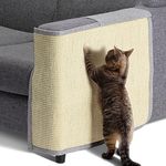 Navaris Cat Scratch Mat Sofa Shield - Natural Sisal Furniture Protector Scratching Pad for Cats - Scratch Carpet for Couch, Sofa, Chair - Left