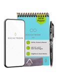 Rocketbook New Mini Reusable Smart Notepad, Pocket Size Notebook 3.5x5.5, Teal - Dotted Pages, App-Connected, Erasable, Ideal for On-The-Go List Taking & Quick Notes Anywhere
