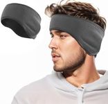 H HOME-MART Polar Fleece Ear Warmers Headbands for Men Women,Warm Ear Muffs Winter Headband, Best for Running Skiing Yoga Riding (Grey)