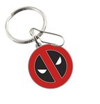 Plasticolor Marvel Deadpool Enamel Key Chain, Black/Red, Standard