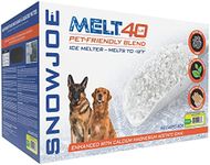 Snow Joe MELT40PET-BOX 40-Lb Premium Pet and Nature Friendly Ice Melter, Fast Acting, Safer on Vegetation, CMA Blended, Works to -12 F, Boxed for Transport, w/Bonus Scoop, White