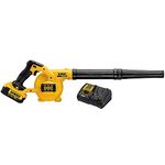 DEWALT 20V MAX Cordless Blower, Variable Speed, Lightweight and Compact, with 4Ah Battery and Charger (DCE100M1)