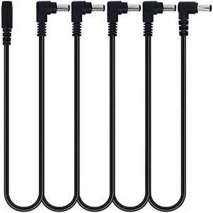 Godtone 9V DC 1 to 5 Way Daisy Chain Cable Guitar Effect Pedal Power Supply Splitter Cable Adapter Power Cable Black (1to5 Way Cable)