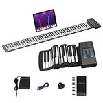 OYAYO 88 Keys Roll Up Piano, Upgraded Portable Rechargeable Piano, Mp3 Headphone,USB Input, MIDI Out,128 Rhythms, As the Best Gift for Holiday