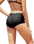 Annbon Ruched Scrunch Butt Bikini Bottoms Mid Rise boy Short Swim Bottoms Bathing Suit Bottoms for Women Full Coverage