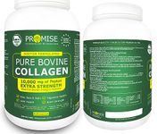 825gm (29oz) Hydrolyzed Bovine Collagen Peptides Protein featuring 10,000 mg of Peptan, Better Absorption, Grass Fed, Extra Strength. For Skin, Nails, Bones and Joints, Non GMO, Unflavoured