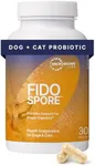 Microbiome Labs Fidospore - Dog Probiotics for Digestive Health & Immune Support - Spore-Forming Pet Probiotics for Dogs & Cats Gut Health - Flavored with Grass Fed Beef Liver (30 Capsules)