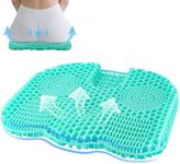 Gel Seat Cushion for Long Sitting, Breathable Honeycomb Design Gel Cushion with Relieving Back Coccyx Pain Pressure Cushion, for Car Office Home Wheelchair&Chair