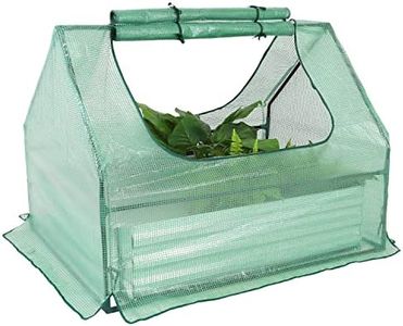 Sunnydaze Raised Garden Bed with Cover Outdoor Mini Greenhouse Kit with 2 Zippered Doors - Green - 4' x 3'