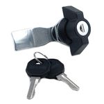 Mewutal Thumb Operated 7/8" Cylinder Offset Cam Lock with 2pcs Keys for Truck Pickup Tool Box Vending Machine Drawer Tool Box Mailbox